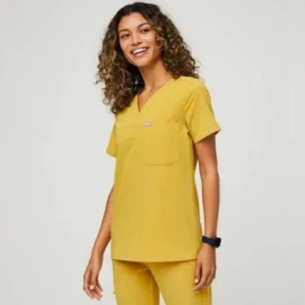 Figs Women's Yellow Scrub Top